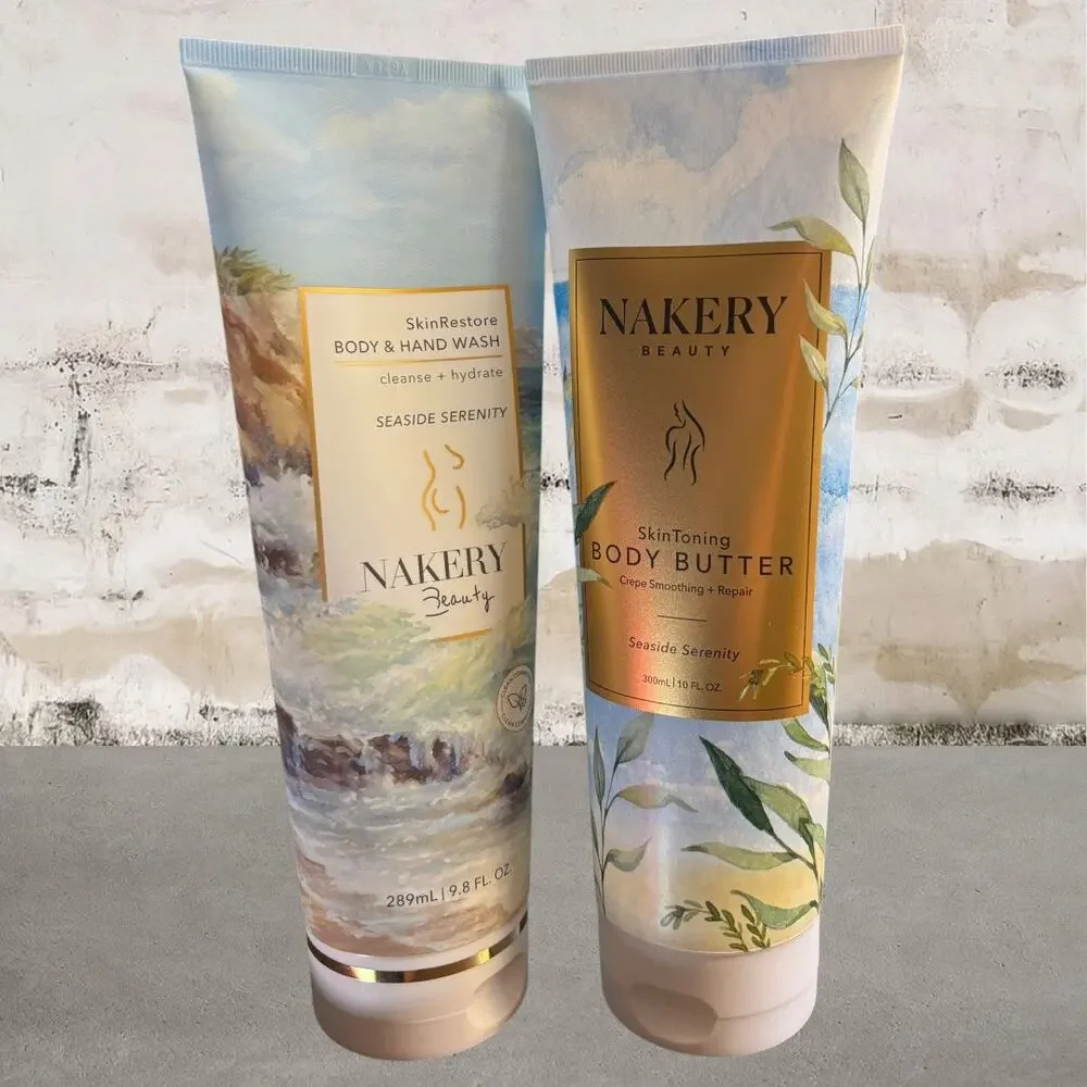 Nakery Beauty Seaside Serenity Bundle - Body Wash & Body Butter NEW